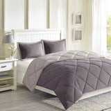 Full/Queen 3M Scotchgard Diamond Quilting Reversible Down Alternative Comforter Set B03598992