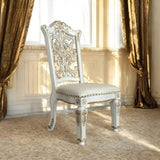 Vendome Synthetic Leather & Antique Pearl Finish Side Chair B2726P288759