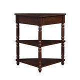 33.8'' Small Triangle Table, Wood Side Table for Small Spaces/ Living Room, 3 Tier End W1202P155411