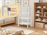 4-Tier Ladder Shelf with Steel Frame, 13.6"D x 22"W Storage Rack for Living Room, Home Office 98686249