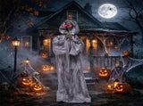 5.6FT Halloween Animatronic Weeping Wraith, Sound & Button Activated, Twitching Ghost with Flashing 72919898