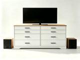() Double-Row 8-Drawer Storage Cabinet Particleboard with Melamine-Coated 70962466