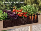 Raised Garden Bed - Cedar Planter with Non-Woven Liner, Bottom Drainage,-Inch Height, 48 x 24 x 49167473