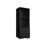 Wall Cabinet 43.3" H, with 1 Door and 3 Shelves, Black B097P250868