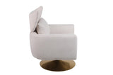 Classic Mid-Century 360-degree Swivel Accent Chair, Beige Linen W1361104580