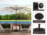 39lb Resin and Cement Outdoor Patio Umbrella Base, Black 11892118