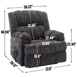 Dual Motor Heat Massage Infinite Position Up to 350 LBS Electric Power Lift Recliners with W3224P288492