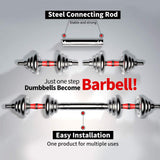 Adjustable Dumbbell Set Home Gym Cast Iron Barbell Sets with Carry Box 44lbs Office Bedroom Workout T3060P287682