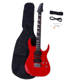 ZNTS Novice Entry Level 170 Electric Guitar HSH Pickup Bag Strap Paddle Rocker Cable Wrench Tool Red 11661106