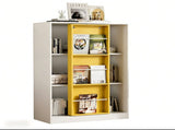 Bookshelf 6-Cube Storage Cabinet Bookcase with Sliding Storage Door Wooden Toy Organizer with Book 79050766
