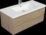 42" Floating Bathroom Vanity with Sink, Modern Wall-Mounted Bathroom Storage Vanity Cabinet with W1573P152700