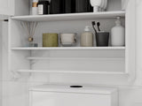 Bathroom Wall Cabinet with Doors, Adjustable Shelf and Towel Bar for Over The Toilet Storage, 55288456