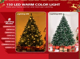 7 ft Snow-Tipped Artificial Tree with 150 Warm White LED String Lights and Remote, Indoor 40762200