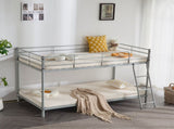 Twin Size Metal Bunk Bed for Kids Teens Adults, Heavy Duty Metal Bunk Bed with Ladder & Full-Length 15768305