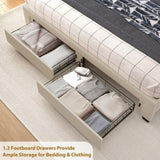 Storage Headboard ,QUEEN Size with RF LED Lights W2239P203011