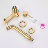 Wall Mount Faucet for Bathroom Sink or Bathtub, Single Handle 2 Holes Brass Rough-in Valve Included, 93436617