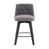 007-25" Swivel Bar Stools Set of 2-Modern Counter Height Stools with Linen Upholstery&Button Tufted W2636P242117
