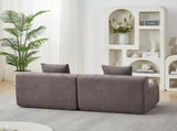 Chenille curved sectional sofa with 2 pillows,Curved Symmetrical Modular Semi Circular Sofa W834P514621