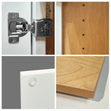 30 Inch White Shaker Double Door Wall Cabinet Solid Wood with 2 adjustable shelves Ready to Assemble T2950P366459