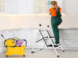 3-Step Folding Ladder - 330lbs Capacity, Anti-Slip Steps & Foot Pads, Lightweight Space-Saving 78861394
