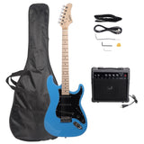 ZNTS GST Stylish Electric Guitar Kit with Black Pickguard Sky Blue 41125737