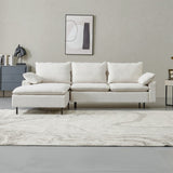 L-Shaped linen sectional sofa with right chaise,living room ,bedroom,office. 83756926
