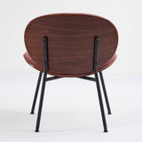 Mid-Century Modern Shell Chair Single Side Chair Tripod,bean paste pink fabric Lounge Chair in W1143P214254