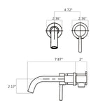 Single Lever Handle Wall Mounted Bathroom Faucet 84286364