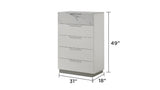 Mist Chest Two-Tone High-Gloss Marble & Lacquer Finish with Five Smooth-Glide Drawers, G150108673