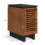 13" Chairside Table, Fully Assembled, Black with Bourbon Finish B108131542
