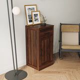 brown walnut color modular wine bar cabinet Buffet Cabinet with Hutch for Dining Room W331P213375