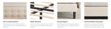 Iron Platform Bed Frame with Wooden slats support & Upholstered Headboard - Grey W2992P233436
