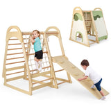 ZNTS 6-in-1 Wooden Kids Jungle Gym Playset 51873158