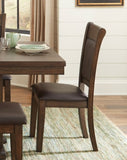 ZNTS Classic Light Rustic Brown Finish Wooden Side Chairs 2pc Set Upholstered Seat Back Casual Dining B01156049