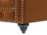 Alto 88" Tufted Chesterfield Sofa, Burnt Orange Performance Velvet B2719P280169