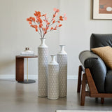 Floor Metal Vases Decorated White Metal Set of 3 gorgeous home decoration large glazed metal W2796P278066