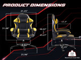 Video Game Chairs for Adults, PU Leather Gaming Chair with Footrest, 360&degSwivel Adjustable Lumbar 32047475
