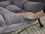 Lazy Chair with Ottoman, Modern Lounge Accent Chair with Armrests and a Side Pocket, Leisure W640P271551