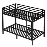 Metal Twin XL over Twin XL Bunk Bed for Teens and Adults,Space-Saving/Noise Reduced/No Box Spring W1580P309628