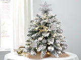 22in Mini Christmas Tree with Light Artificial Small Tabletop Christmas Decoration with Flocked 89599115