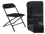 10pcs Injection Molding Classic Garden Plastic Folding Chair Black 36671449