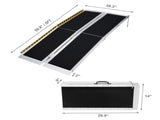Non-Skid Traction Folding Aluminum Wheelchair Ramp Scooter Mobility Handicap Ramps for Home Steps, 48052959