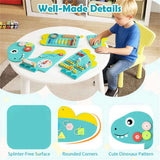 11-in-1 Dinosaur Activity Wall Busy Board Panels-- Wooden Sensory Toy-Green 13357473