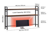 3-Tier Desktop Bookshelf with Metal Frame and Wooden Shelves, Countertop Storage Organizer with 20785994