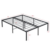 King Size Bed Frame , Heavy Duty Metal Bed Frame , Quick & Easy Assembly, No Noise, Black W311P282481