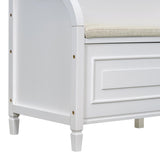 Rustic Style Solid wood Entryway Multifunctional Storage Bench with Safety Hinge 60666981