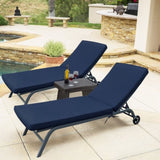 ZNTS Outdoor Lounge Chair Cushion Replacement Patio Funiture Seat Cushion Chaise Lounge Cushion,NAVY BLUE 46805925