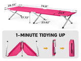 Portable Folding Camping Cot with Carrying Bag Army Pink 97383860