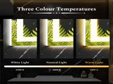 24"X36" Anti-fog LED Bathroom Mirror with Dual Light Source and Three Lighting Modes, White 40650246