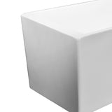 Freestanding Acrylic Flatbottom Soaking Tub Bathtub in White W1533136006